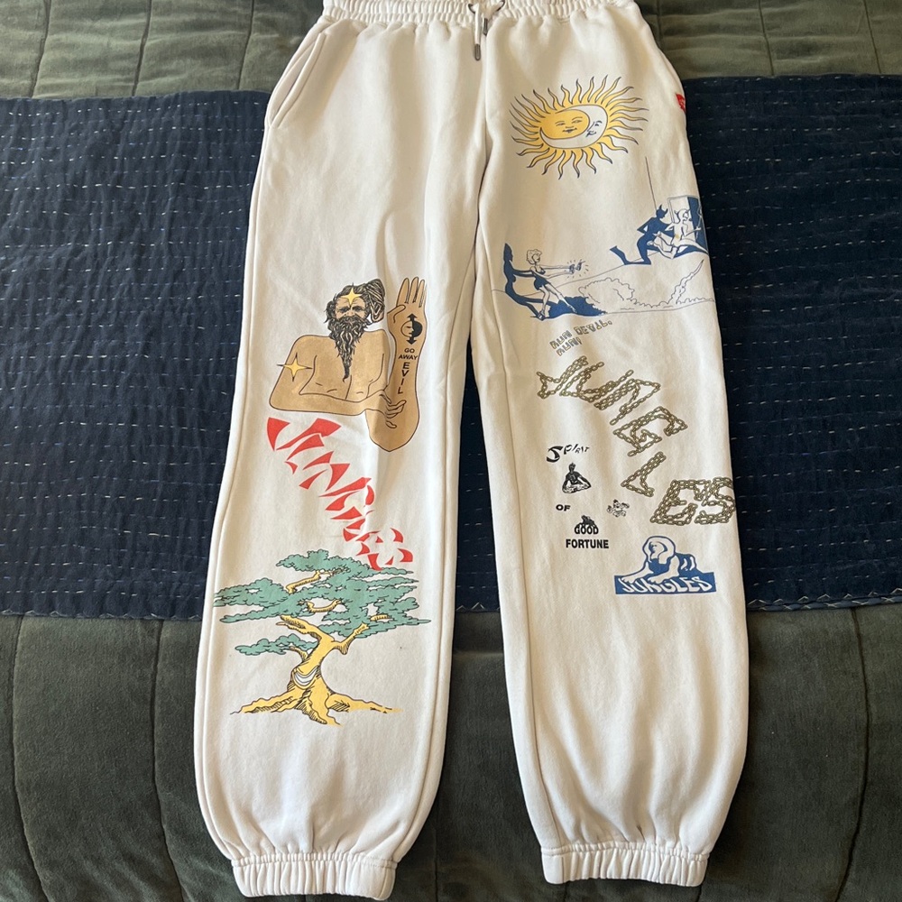 JUNGLES Run Devil Run Men’s Grey Cotton Blend Sweatpants